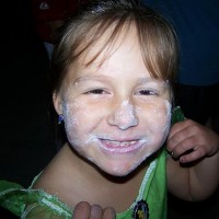 powdered face