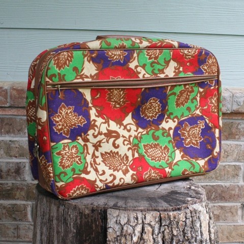 Floral 70s Suitcase Etsy