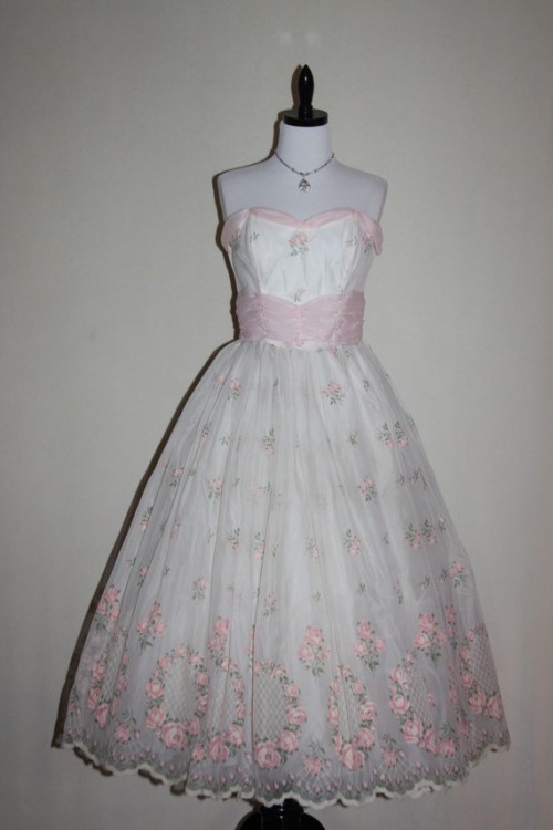 floral vintage wedding dress When It's From The 1950s