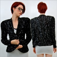 vintage 80s sequin jacket