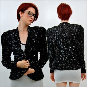 vintage 80s sequin jacket