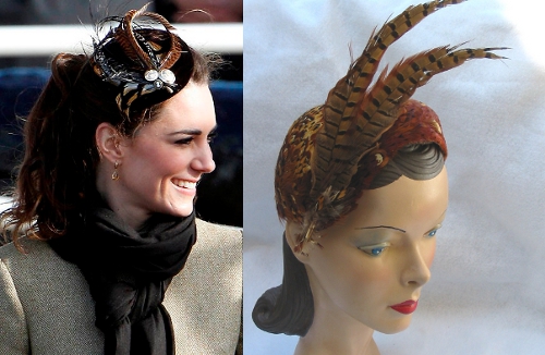 kate middleton style vintage hats KATE'S LOOK Feathered fun
