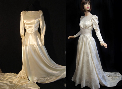 1940s vintage wedding dress picture THE LOOK Gone were the days of gowns