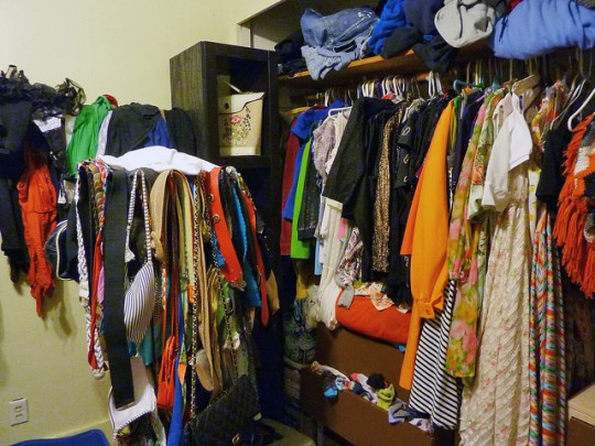 overflowing closet
