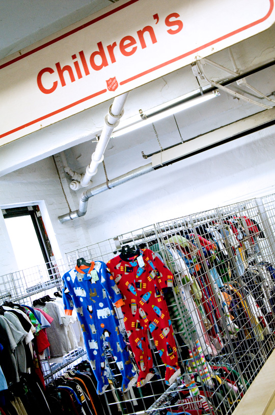 thrift store shopping children's clothing