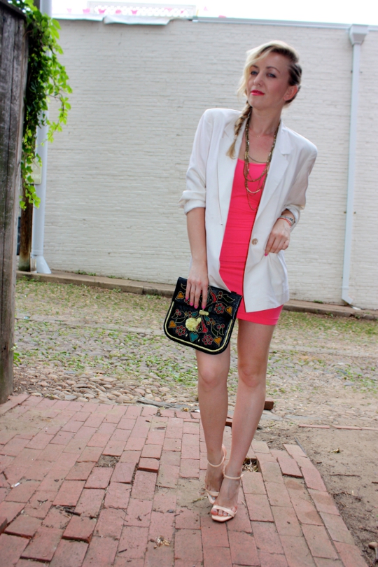white vintage 1980s blazer