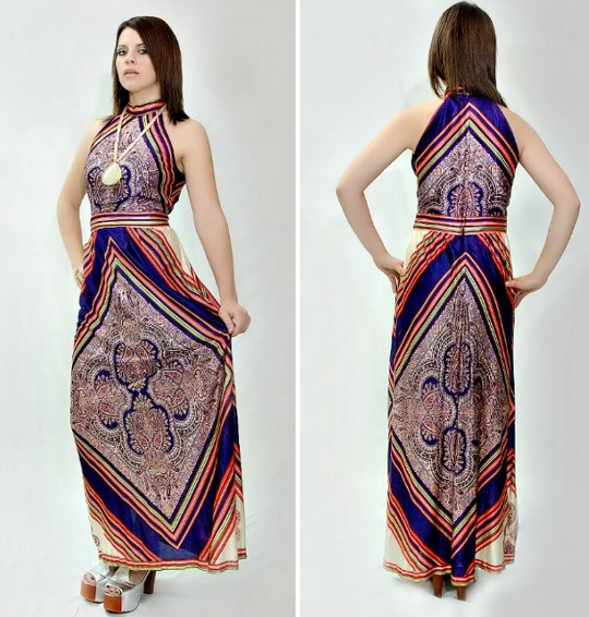 70s empire waist dress