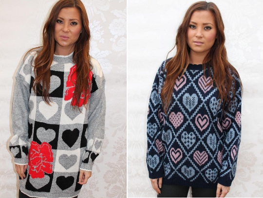 vintage heart knit sweaters from asos marketplace