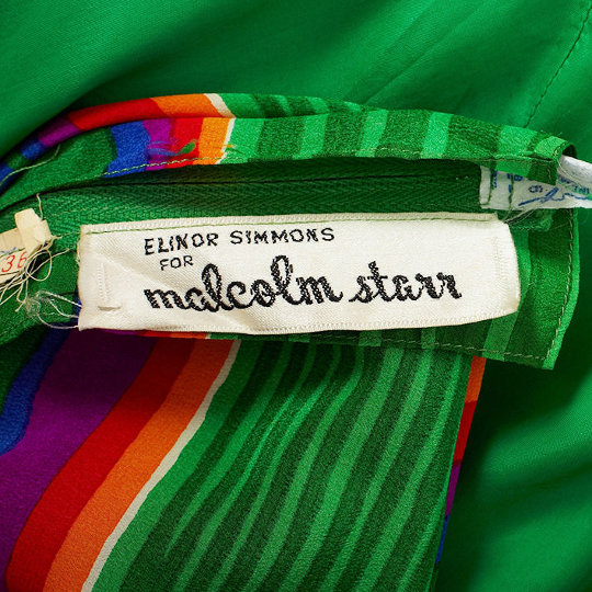 label from a malcolm starr vintage garment