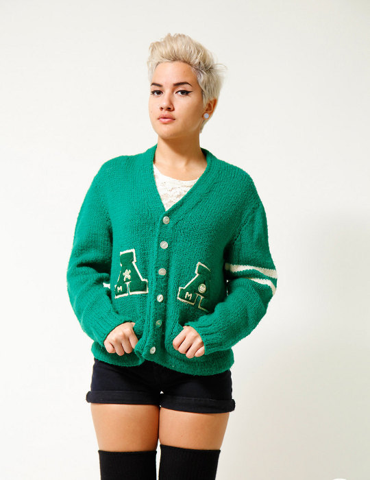 varsity style 1950s sweater