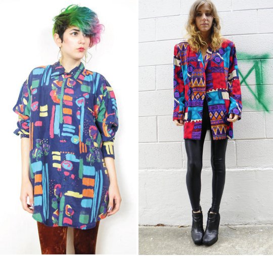 90s Abstract Print Shirt / ’90s Abstract Print Southwest Inspired ...