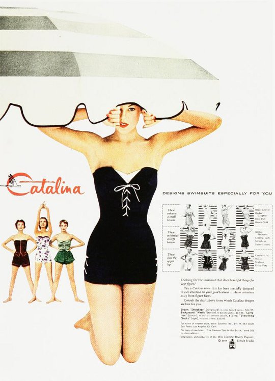 1950s pin up bathing suit ad