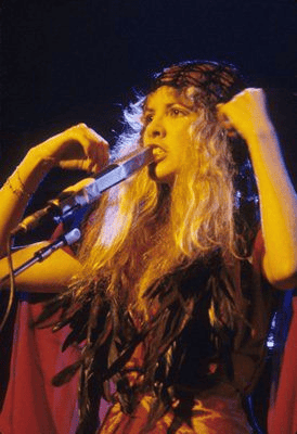 Photo of Nicks performing live with Fleetwood Mac