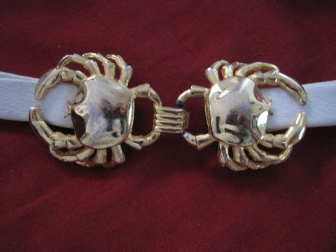 vintage crab belt buckle