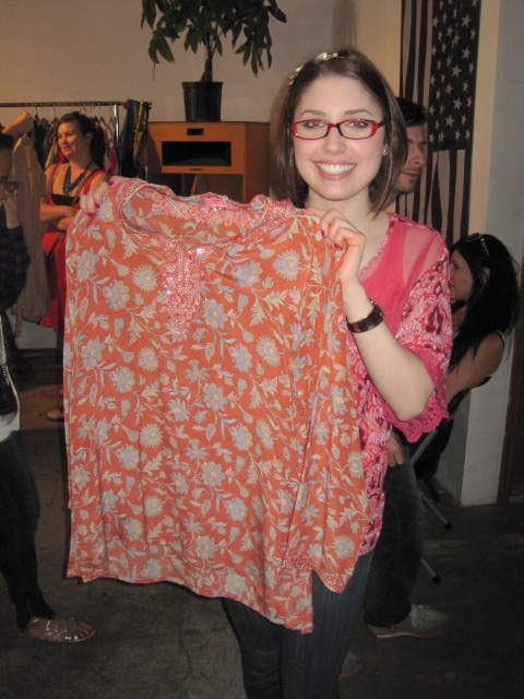 katie with sammy davis vintage tunic