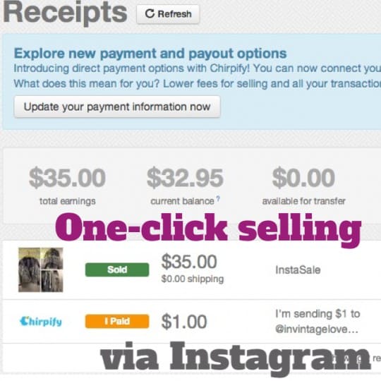 how to sell on instagram via chirpify