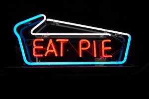 eat pie sign