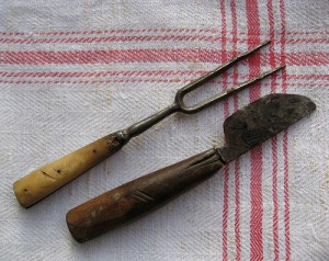 antique fork and knife