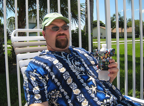 tourist in hawaiian shirt
