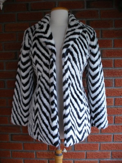 zebra faux fur jacket