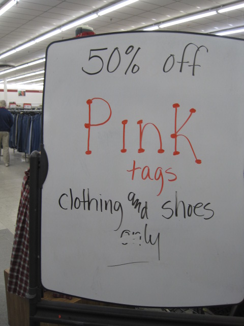 Salvation Army Sales Sign