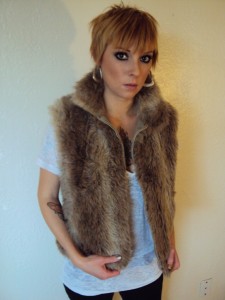 vintage fur vest