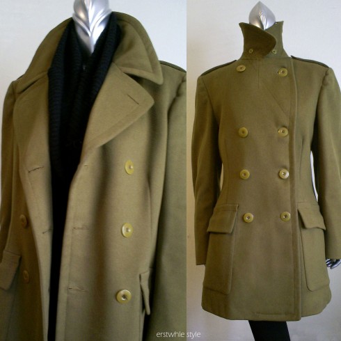 vintage military wool coat