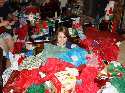 pile of wrapping paper