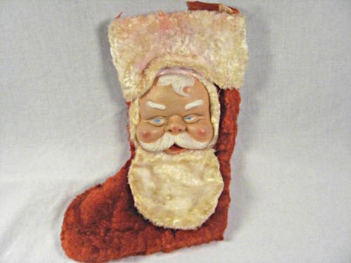 vintage christmas stocking santa