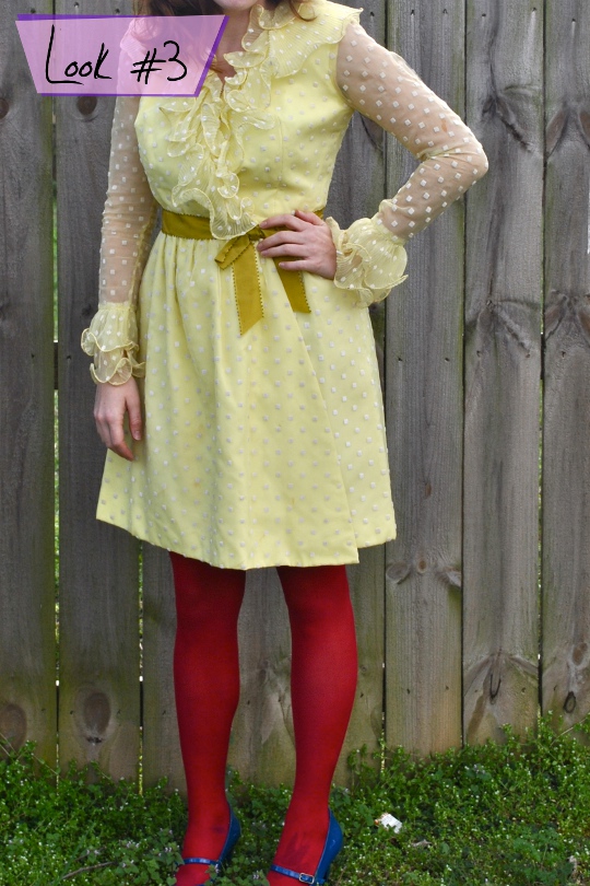 1960s vintage polka dot dress styled