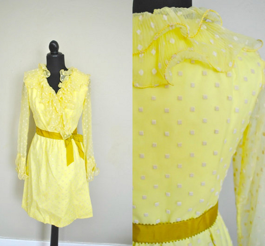 60s dress polka dots