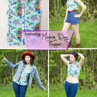 a 1970s sleeveless floral top styled three ways