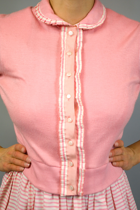 pink '50s sweater