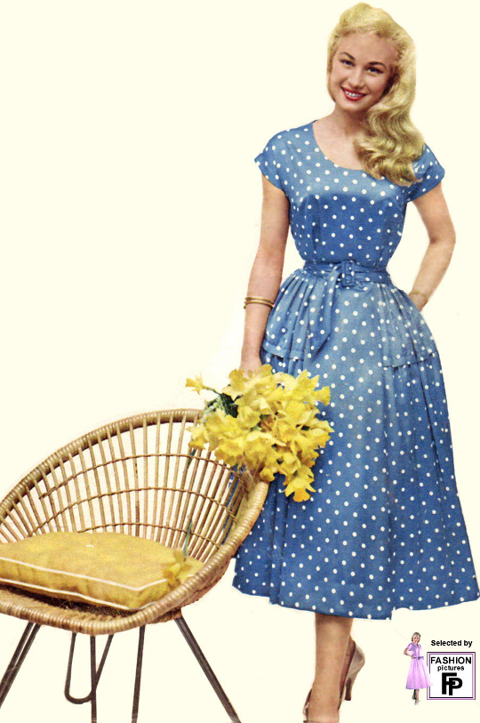a polka dot dress
