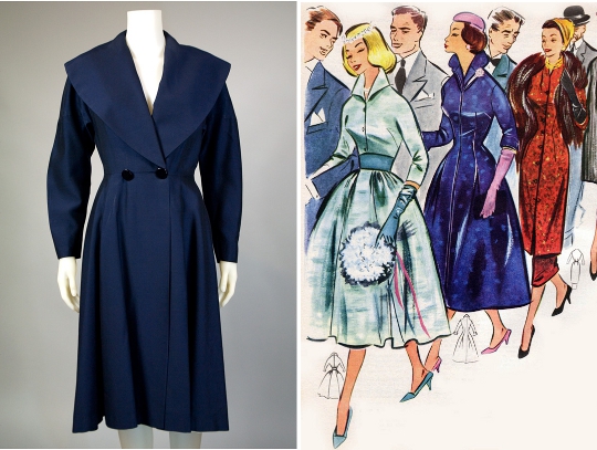 a 1950s dresscoat from hinesite vintage