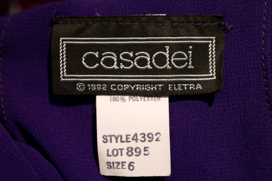 vintage clothing label