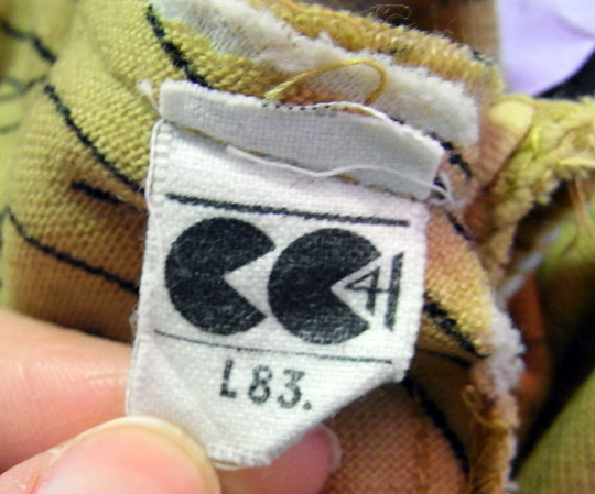 cc41 clothing label from a'40s dress'40s dress