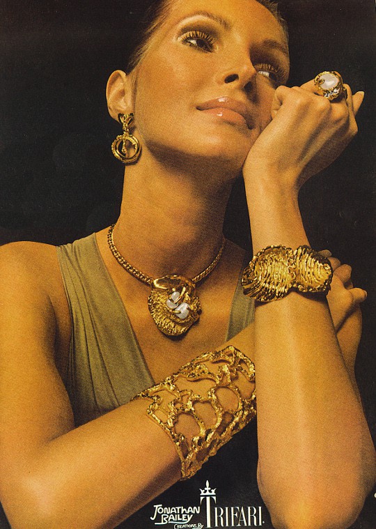 vintage costume jewelry trifari advertisement