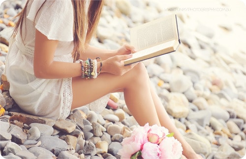 girl with book