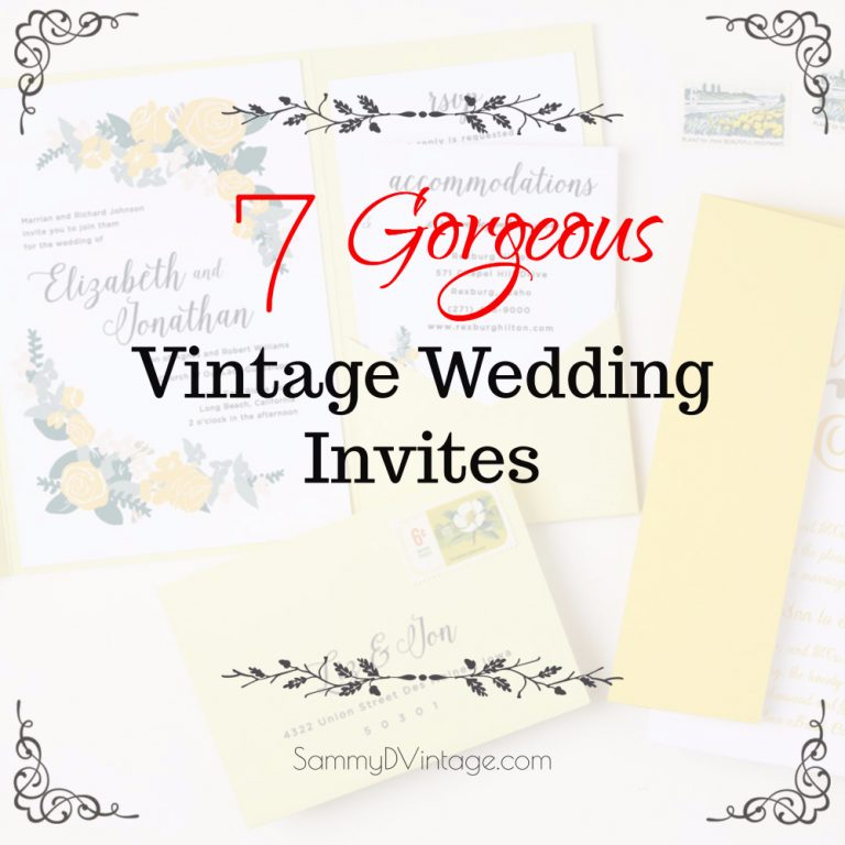 7 Vintage Wedding Invitations 1