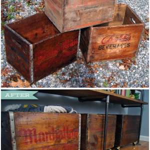 DIY Rolling Storage Containers Made With Vintage Crates