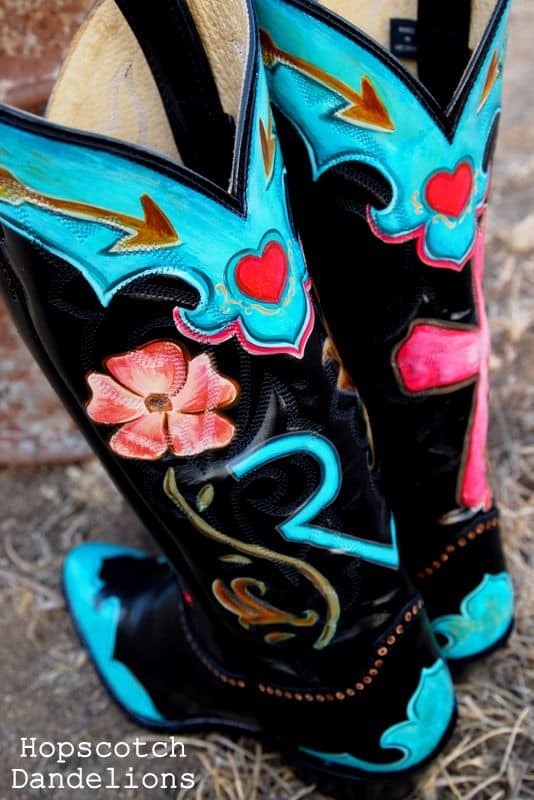 DIY Hand-Painted Cowboy Boots