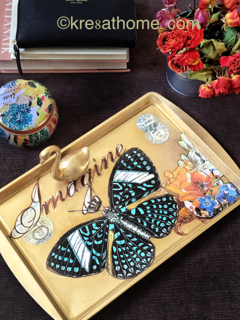 Best Decoupage Project: Transform a Cookie Sheet into a Serving Tray