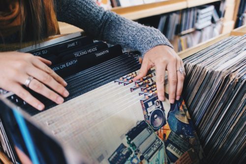 vinyl record shopping