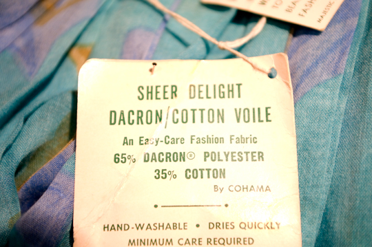 Material names vintage tags.
