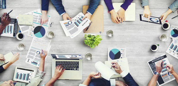 Colleagues During Meeting in Busy Office — Stock Photo, Image