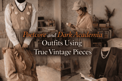 Poetcore and Dark Academia Outfits Styled with True Vintage Pieces 23