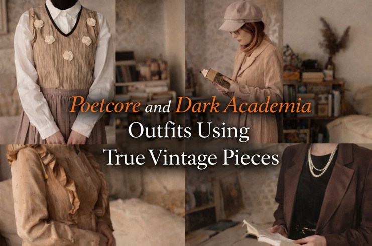Poetcore and Dark Academia Outfits Styled with True Vintage Pieces 3