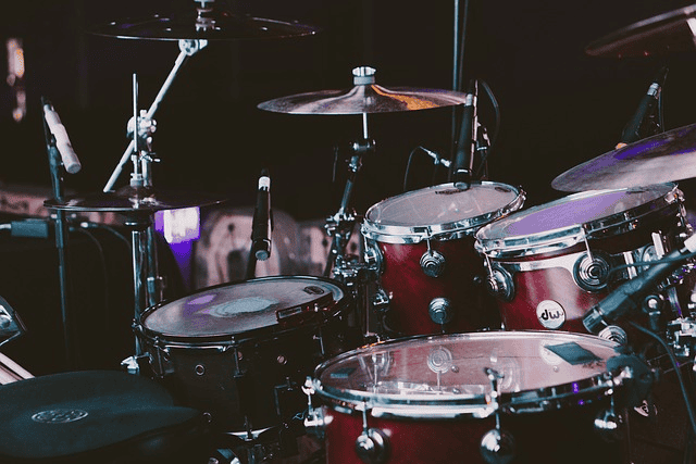 drum set, drums, musical instruments