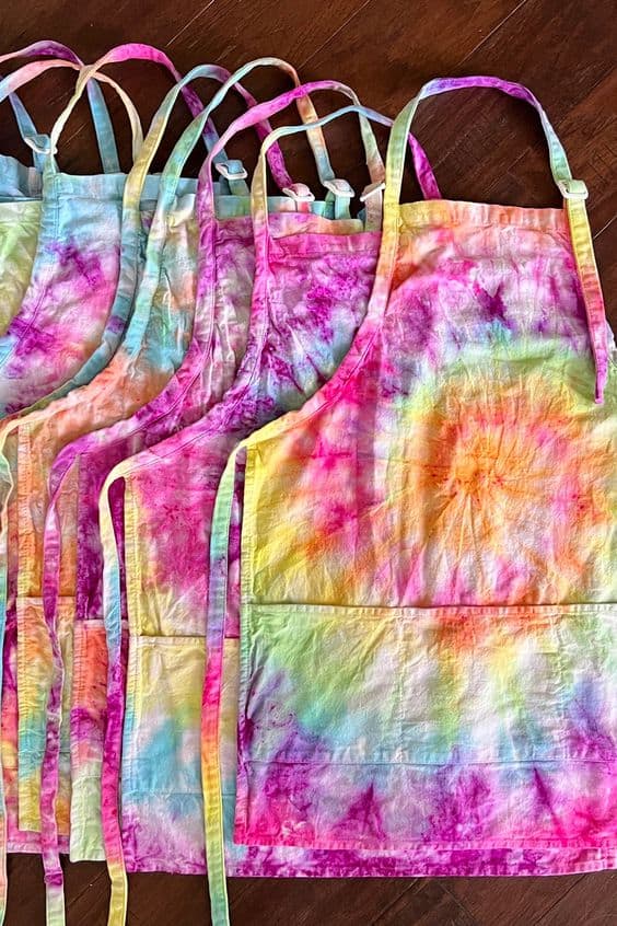 Tie dye aprons.